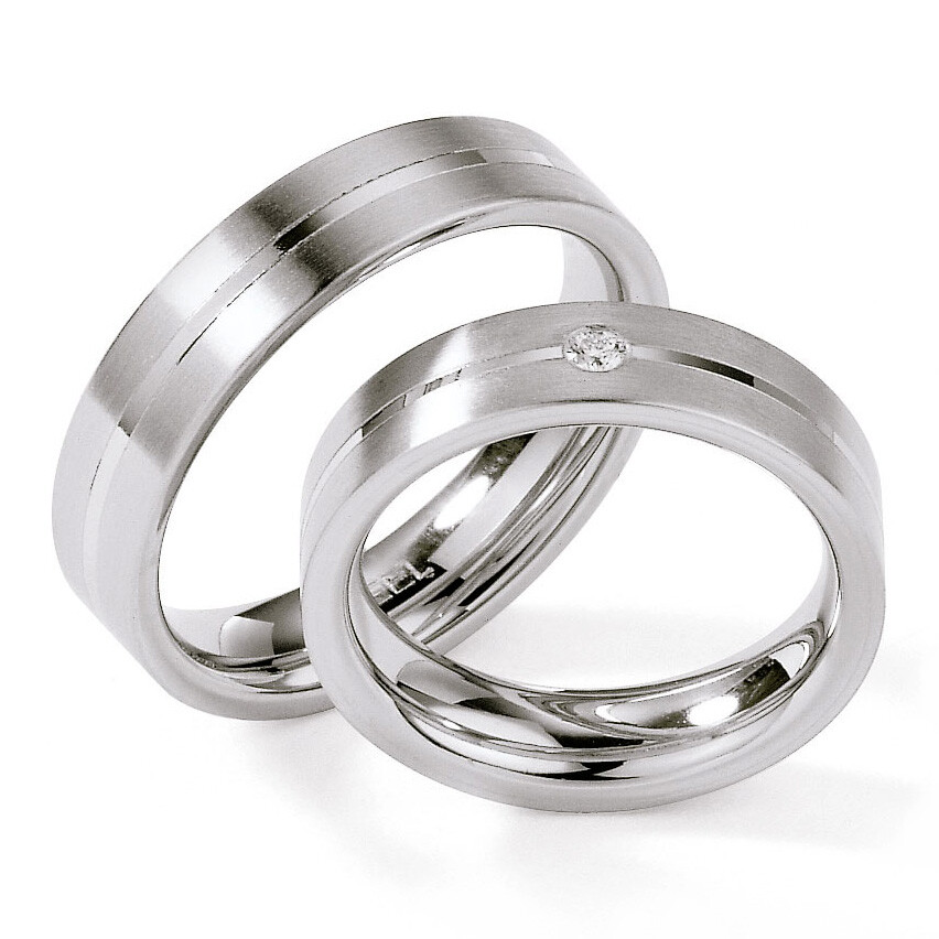Collection Ruesch Trauringe Edelstahl 88/01280 White Style Steel Brilliant