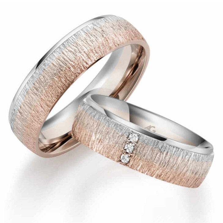 Gerstner Trauringe Mondlicht Brillant 31158/6 Rot-Haselnuss Weißgold