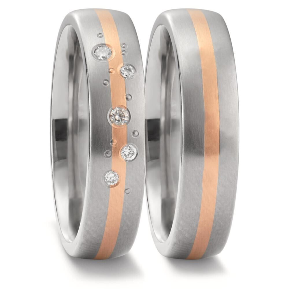 Trauringe Titan Rotgold 750 Brillant TitanFactory 52699