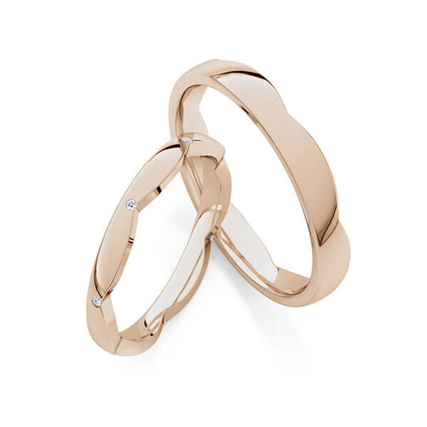 Trauringe Memoire Peach-Gold Rubin RU-1773
