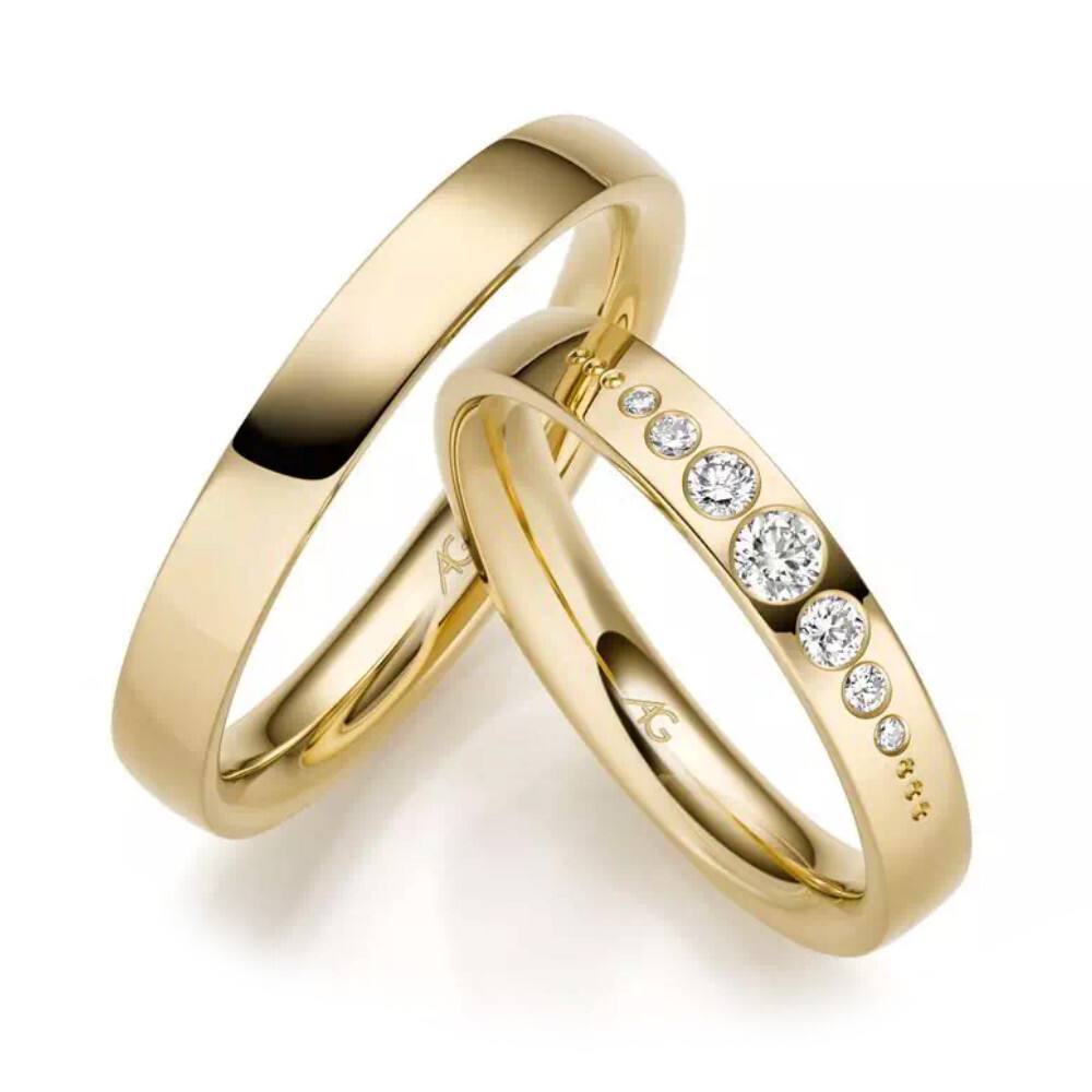 Gerstner Trauringe Gelbgold Brillant 4/31331/3.5 & 31331/3.5