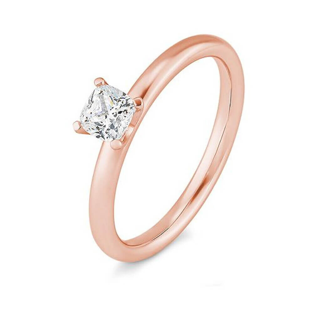 Verlobungsring Cushion Rotgold Lab-Grown Diamant Breuning