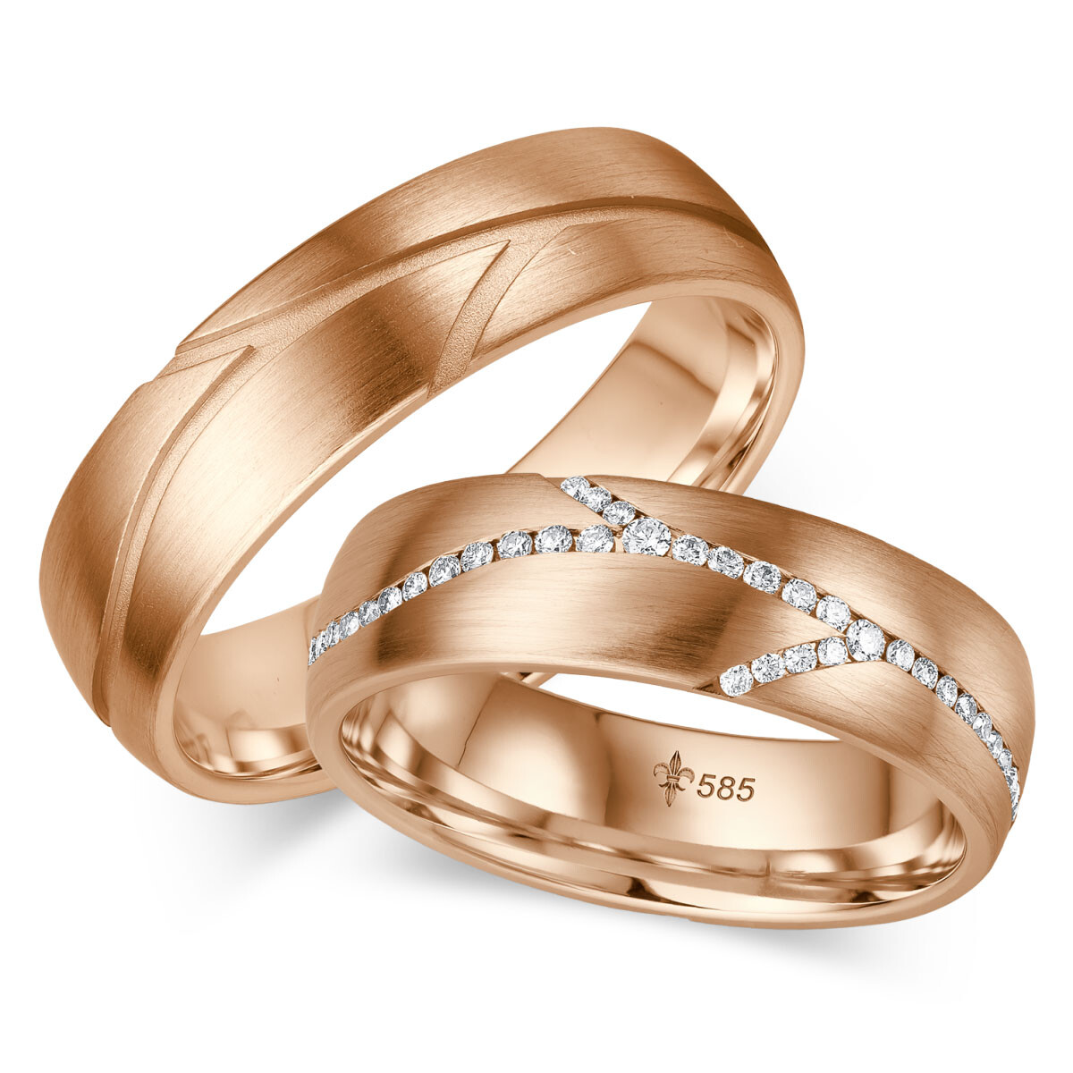 Giloy Trauringe Rotgold Modell 17 Murielle