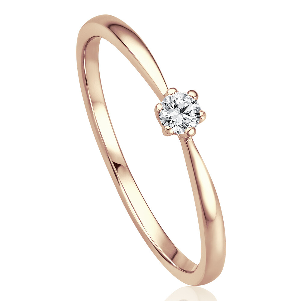Solitär Ring Roségold Brillant bella luce EH004513
