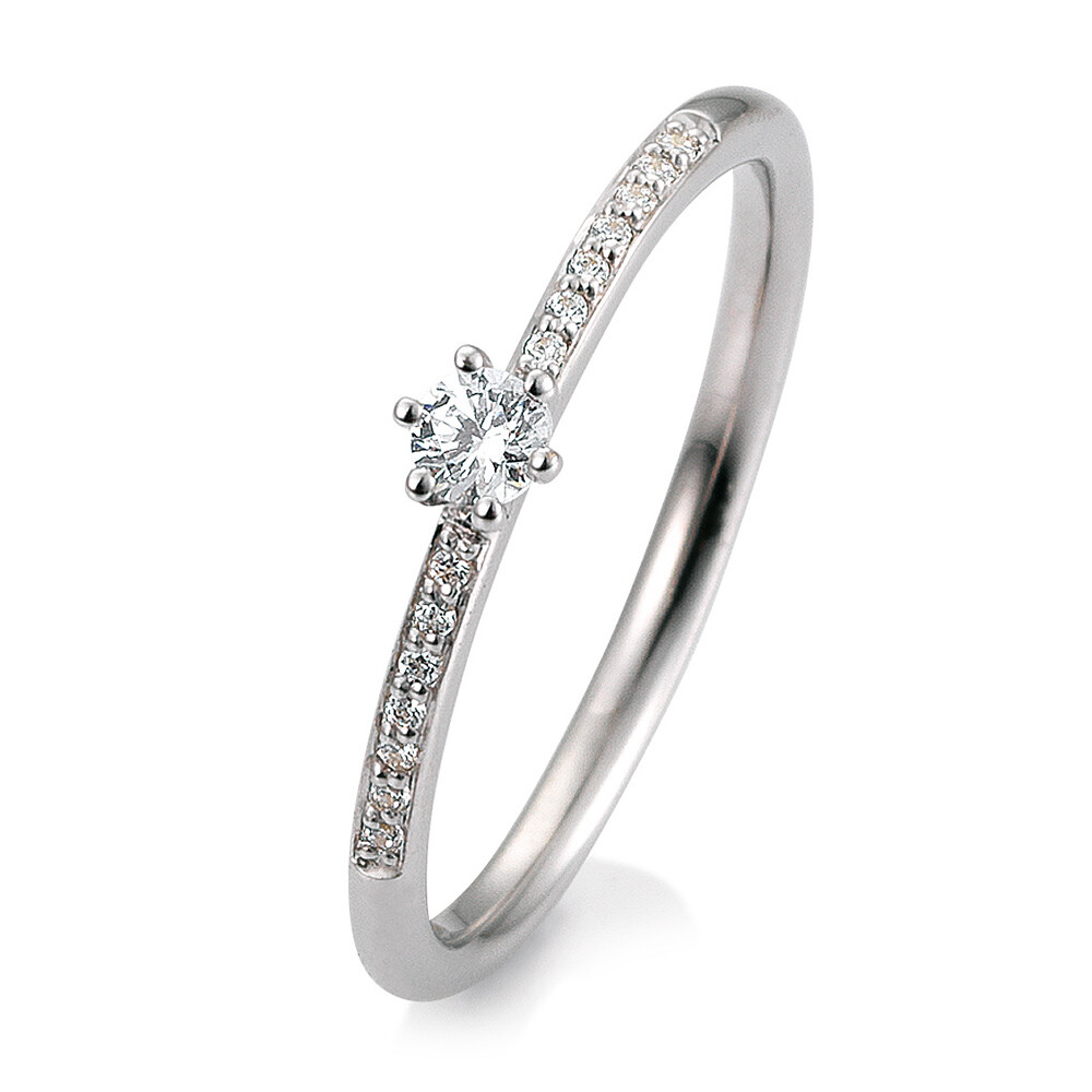 Verlobungsring Pavé Platin Brillant Breuning