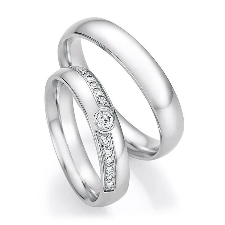 Collection Ruesch Trauringe Weißgold 66/60130 & 66/60140