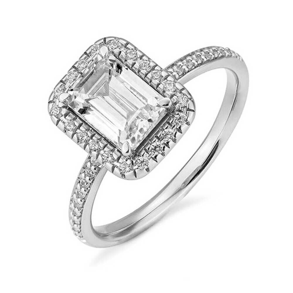 Verlobungsring Emerald Weißgold 585 Lab-Grown Diamanten – Breuning 41/06331