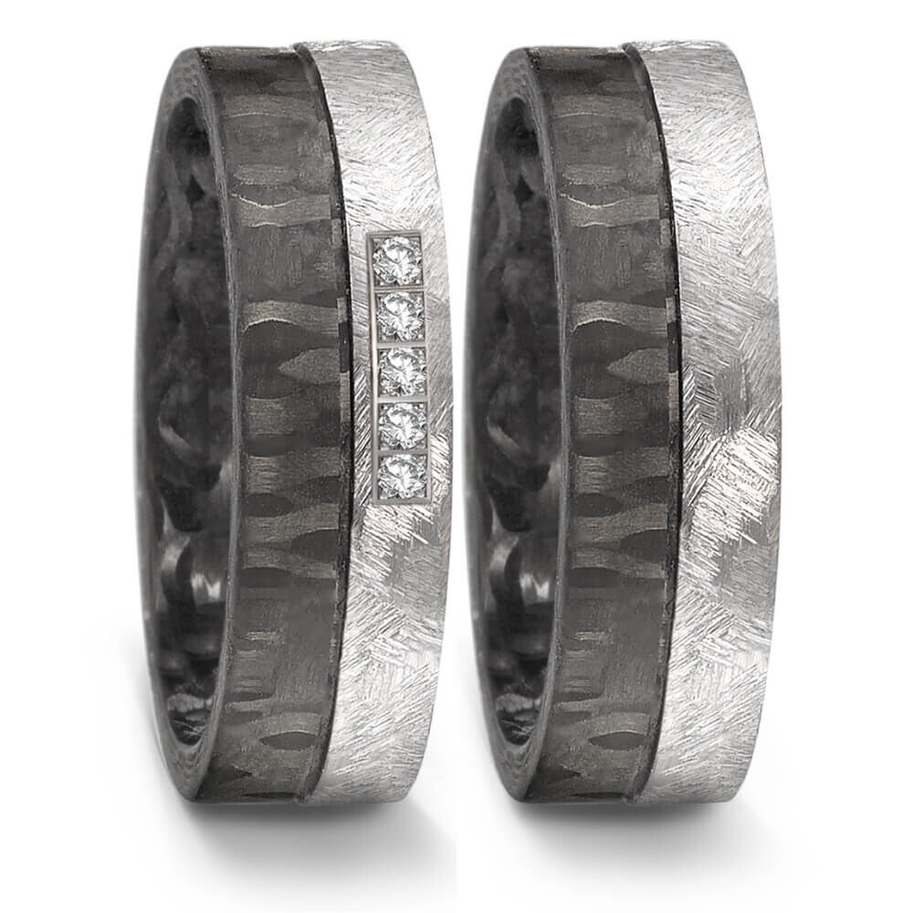 TeNo Partnerringe Tantal Carbon Brillant - 52567