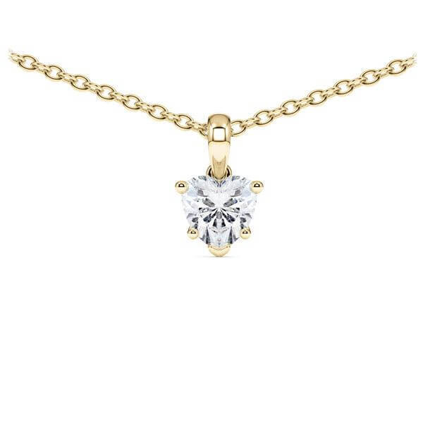 Collier Gelbgold 585 Lab-Grown Herzform-Diamant zus. 0,500 ct, Rubin RU-1780-29