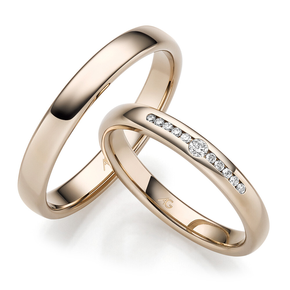 Gerstner Trauringe Haselnussgold 4/31309/3 & 31309/3.5