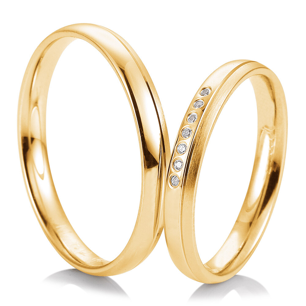 Breuning Trauringe Gelbgold Welcome 48/04967 & 48/04968