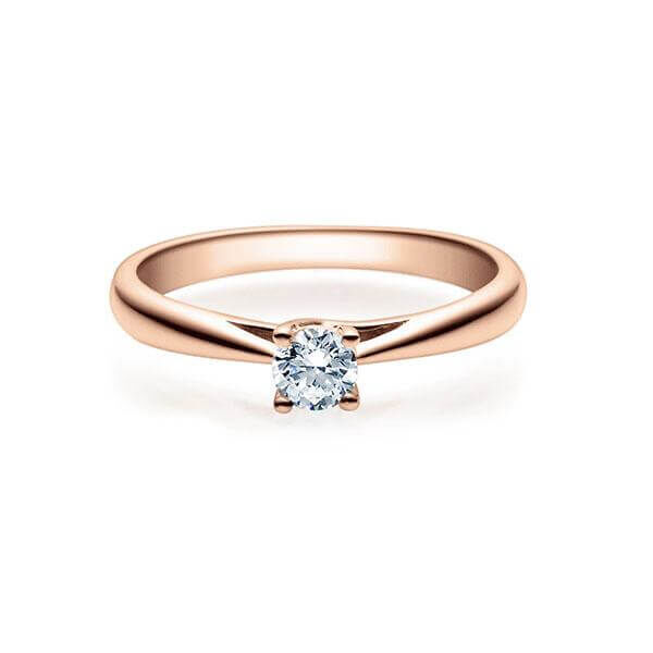 Verlobungsring Solitär 4er Krappe 18013 Rotgold Rubin RU-1498
