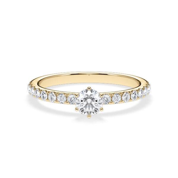 Hollywood Ring Classic Brillant Gelbgold Rubin RU-1888