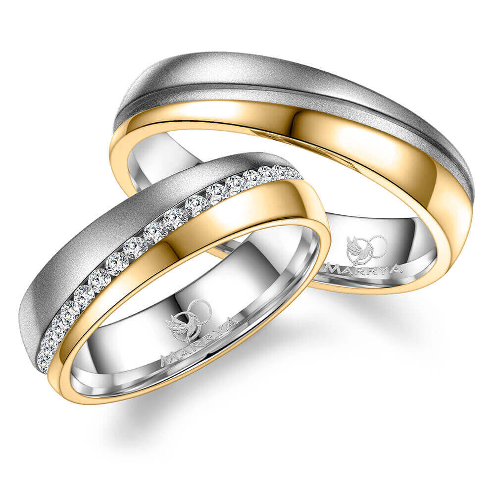 Partnerringe Trauringe Edelstahl Gold Marrya ES-32