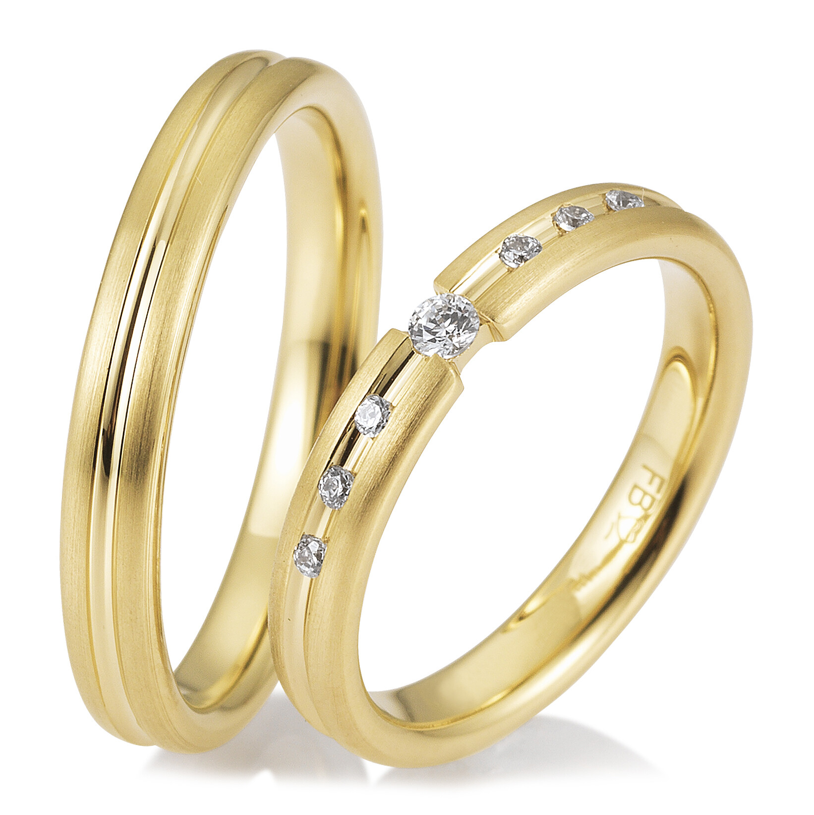 Trauringe Gelbgold Inspiration Breuning 48/05875 & 48/05876