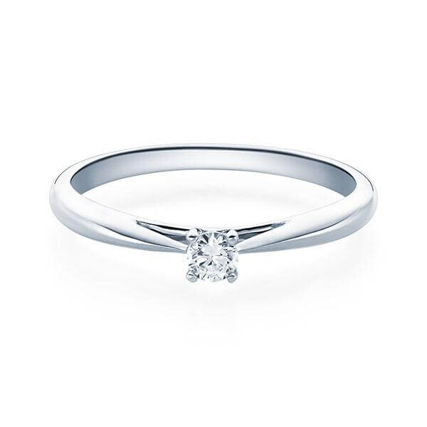 Verlobungsring Weißgold 585/- zus. 0,080 ct, tw, si - RU-1570-1