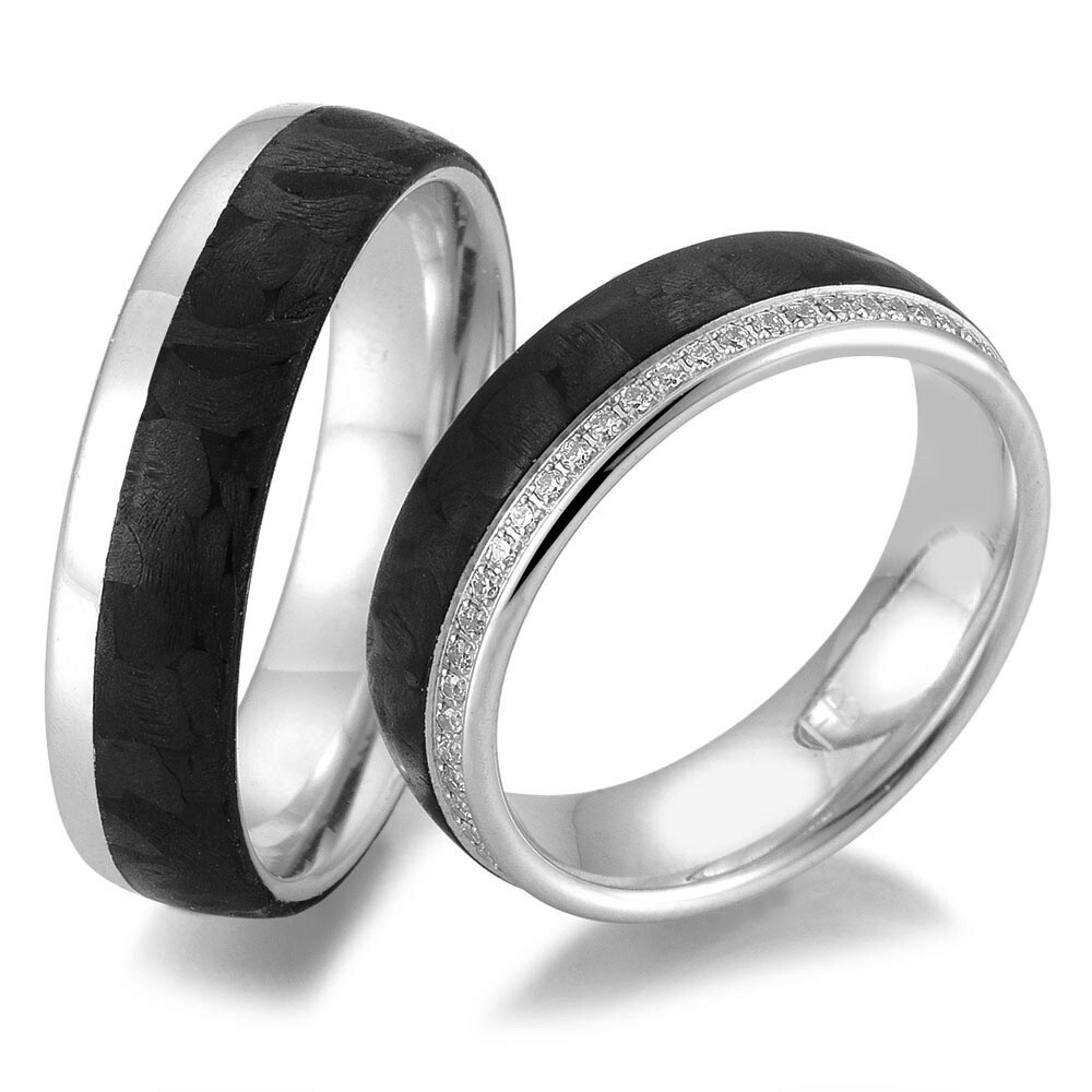 Trauringe Carbon Platin Breuning 48/06501 & 48/06502