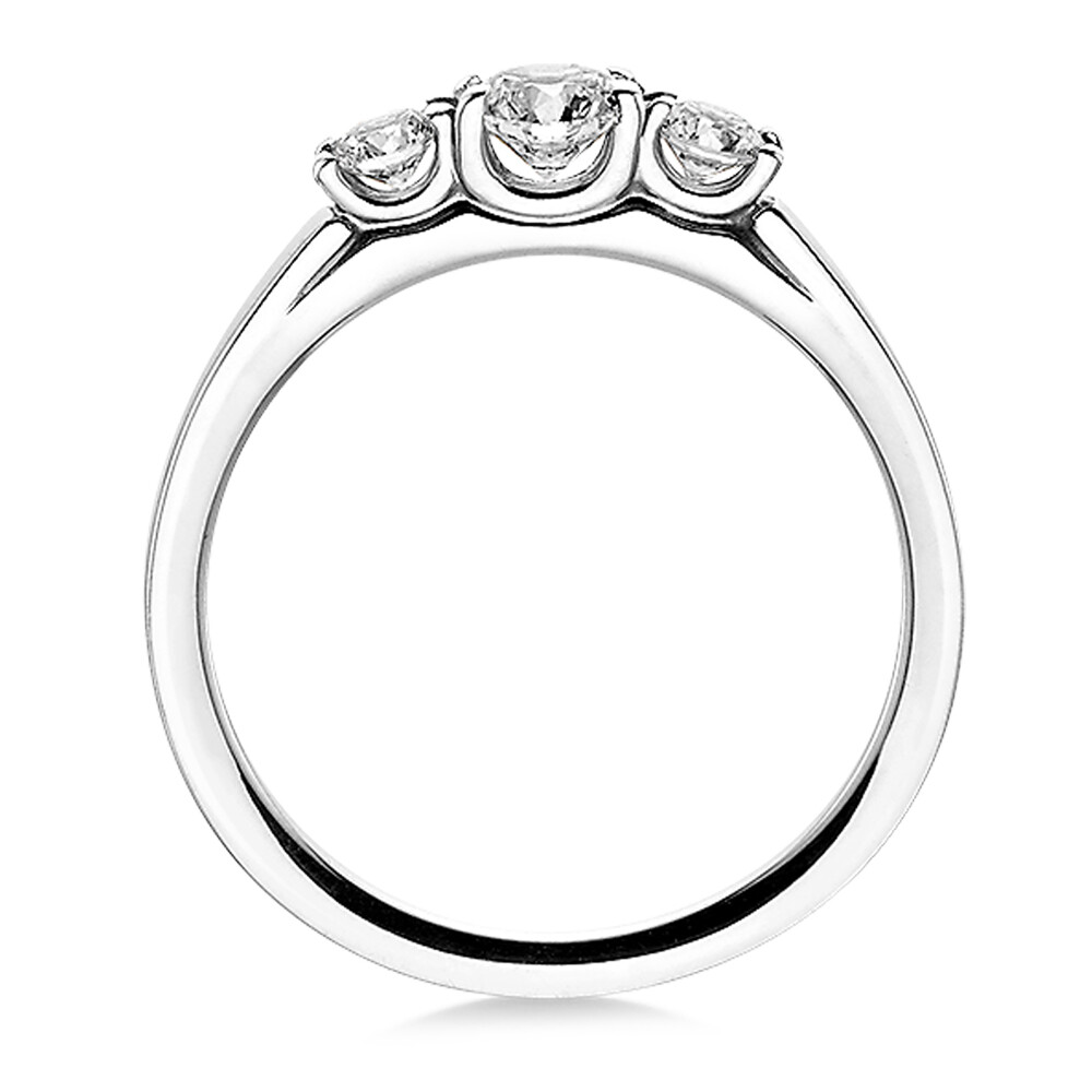 Verlobungsring aus Weißgold mit 3 Brillanten Dettinger 27200