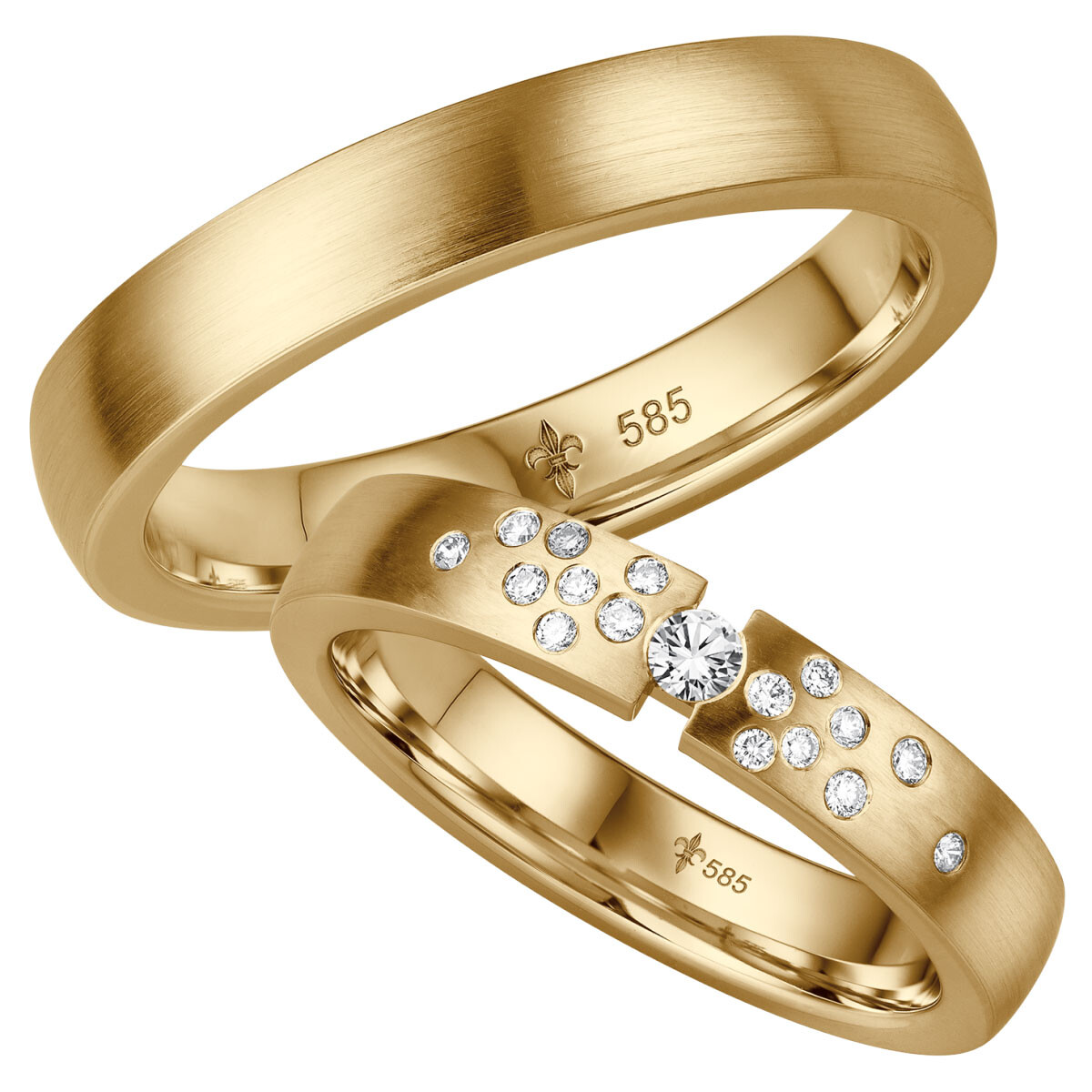 Giloy Trauringe Gelbgold Modell 32 Zara