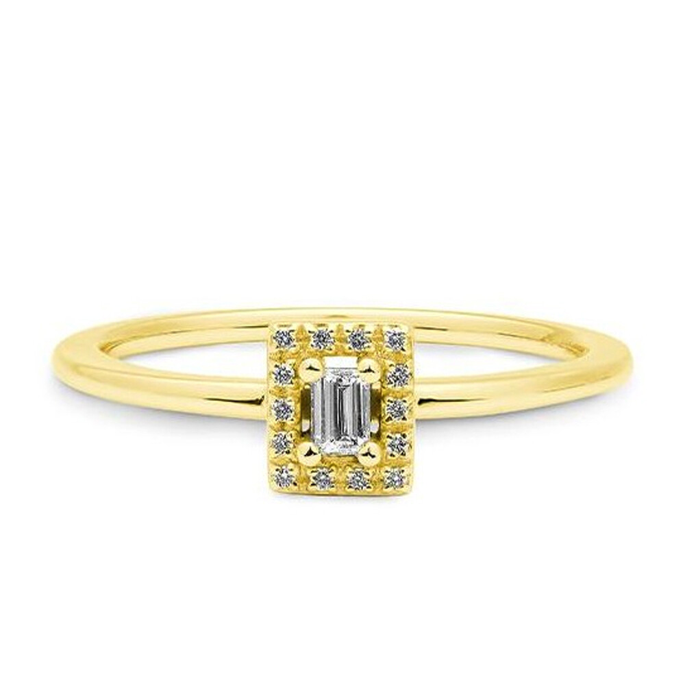 Ring Gelbgold Baguette Brillant Breuning 41-06208