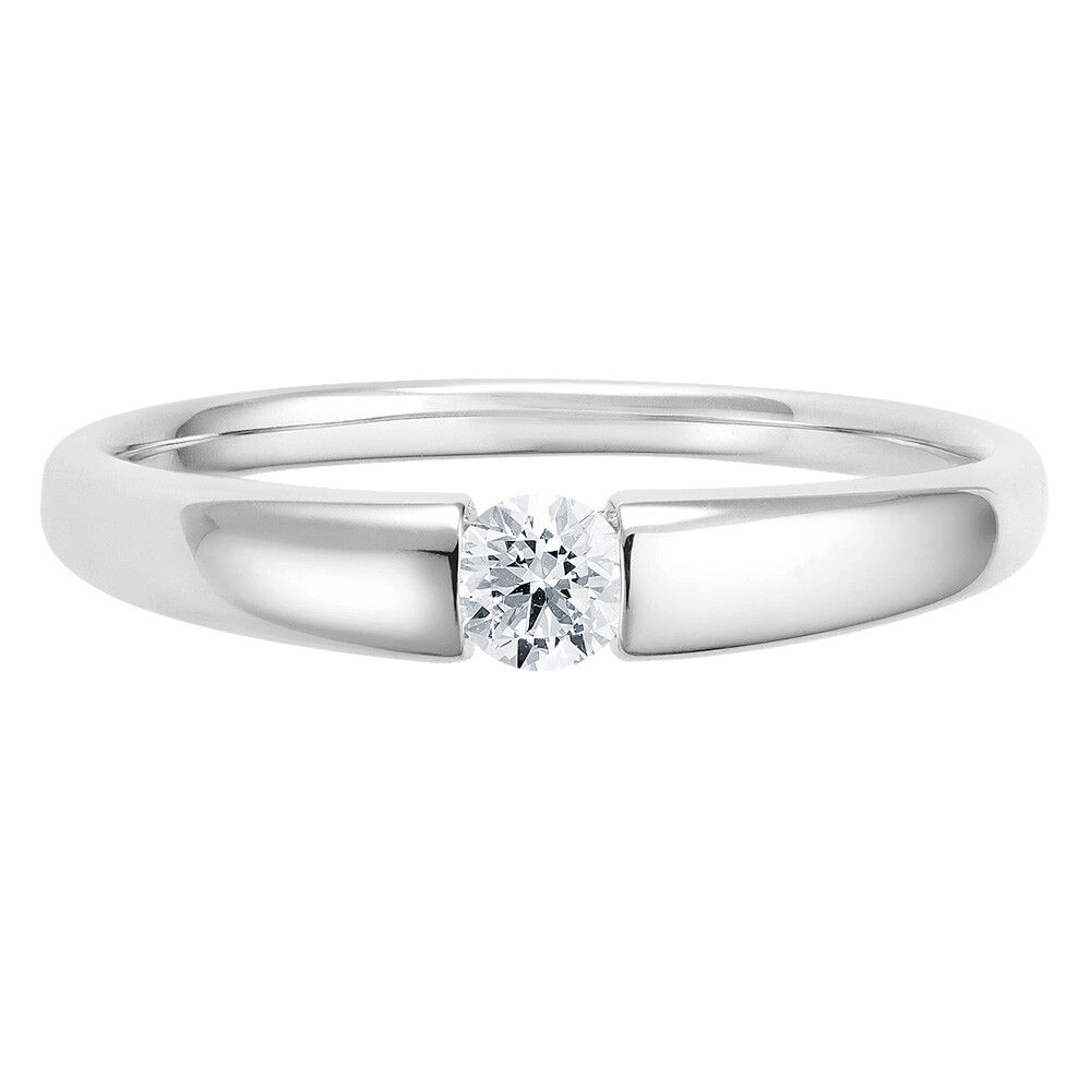 Solitär Ring Spannring Weißgold Brillant bella luce EH004520