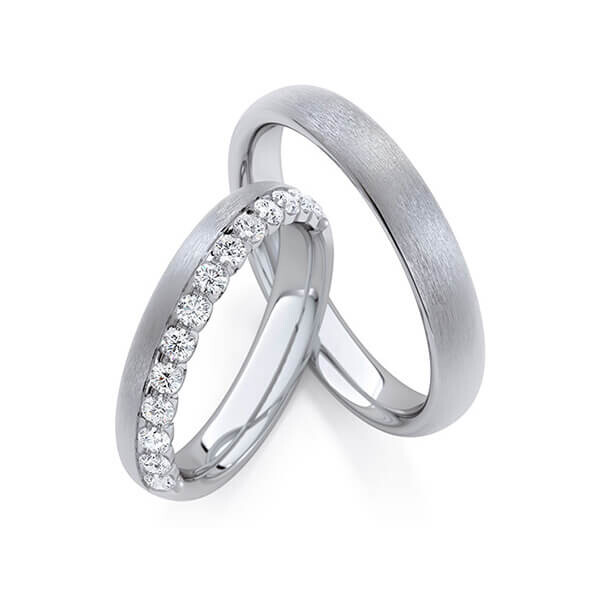 Trauringe Memoire Platin 600 Diamant zus. 0,390 ct. tw, si Rubin RU-1759