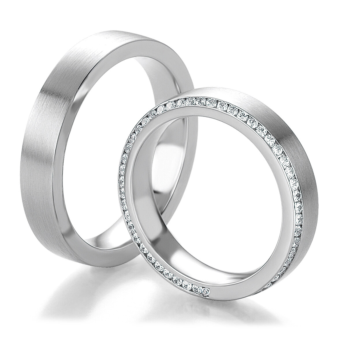 Breuning Trauringe Weißgold Design 48/05231 & 48/05232 Eheringe