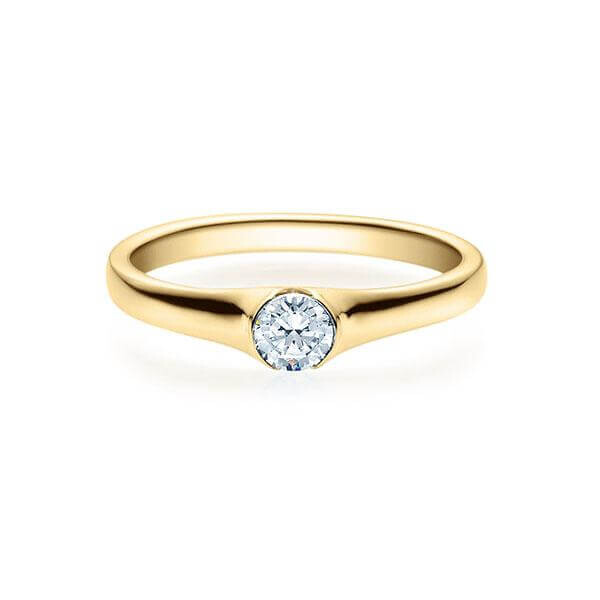 Verlobungsring Spannring Brillant Gelbgold Rubin RU-1277