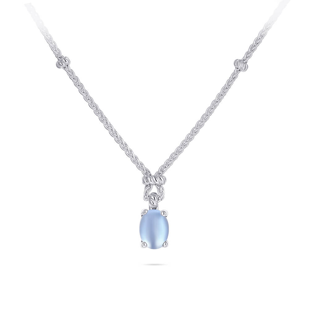 Kette mit Cabuchon hellblau Gisser N1112B