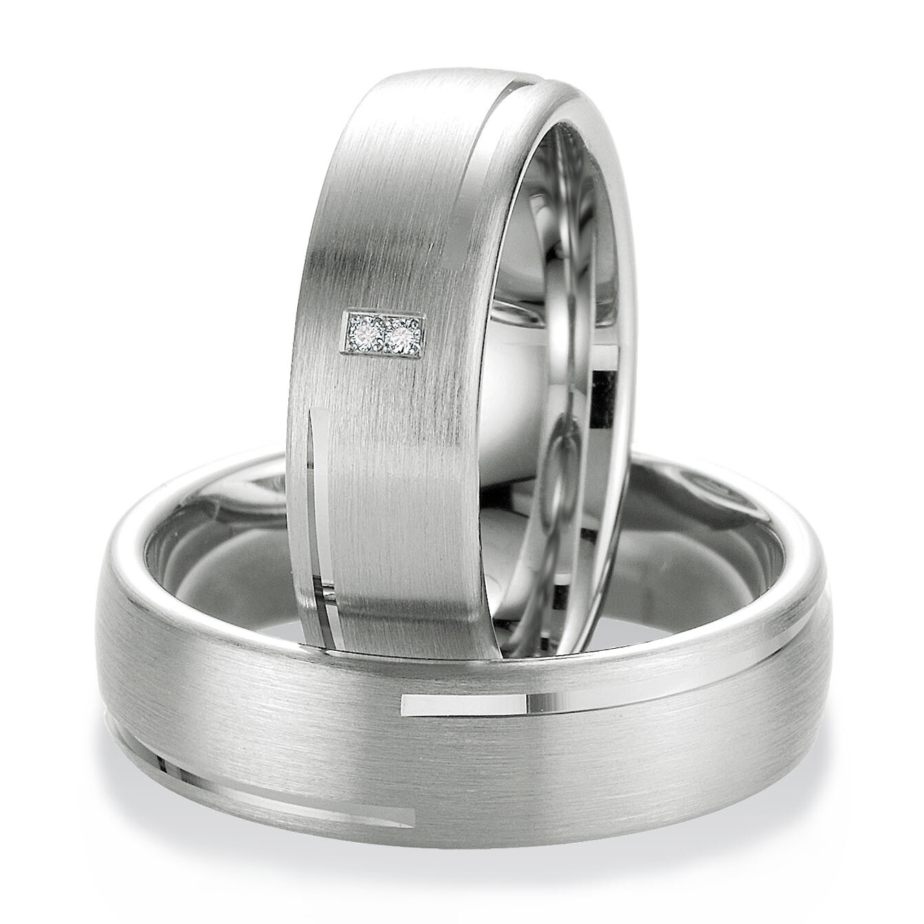 Breuning Trauringe Partnerringe 48/08043 & 48/08044 aus Silber 925