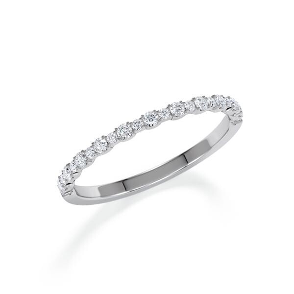 Memoire-Ring Vorsteckring Graugold 585 Diamant zus. 0,210ct. tw, si Rubin RU-1803