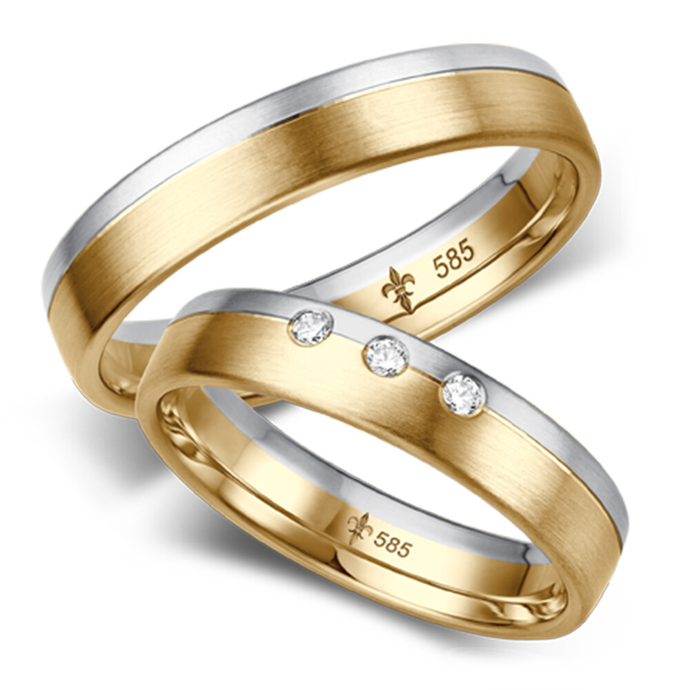 Trauringe Odette Gelbgold & Weißgold Giloy TR-0/TR-1-00059