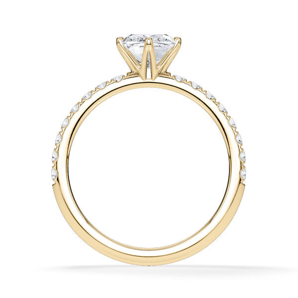 Hollywood Ring Cushion Gelbgold Rubin 1880