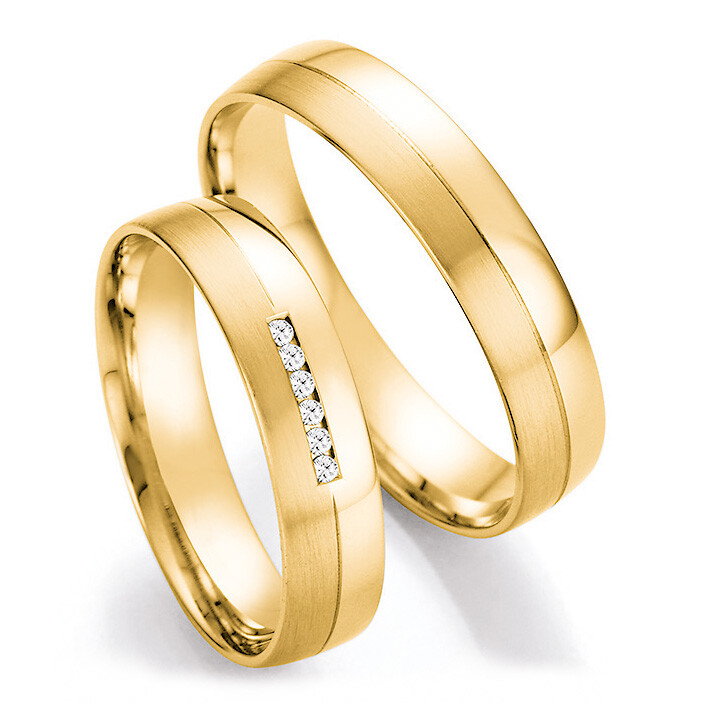Ruesch Trauringe 66/41170-045 & 66/41180-045 aus Gelbgold