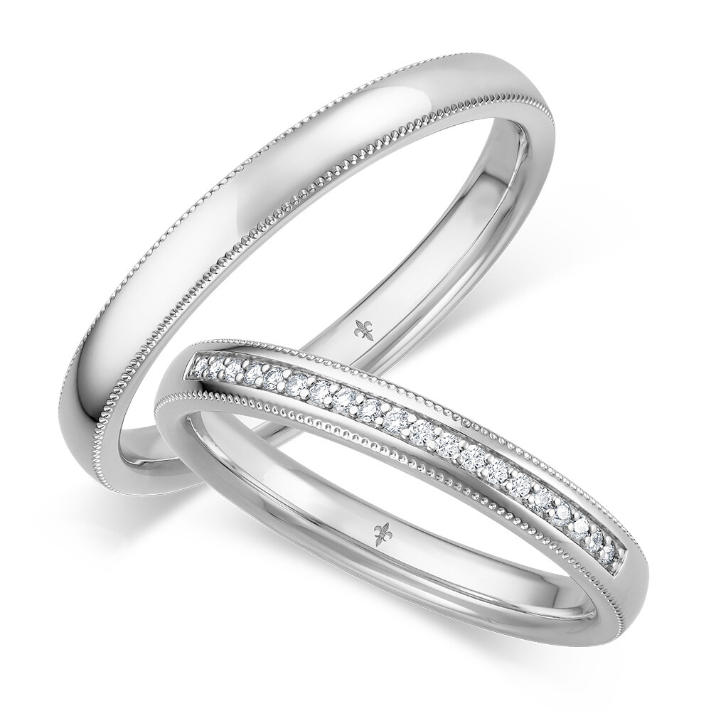 Trauringe Marilou Weißgold Perlfuge Giloy TR-0/TR-1-00096