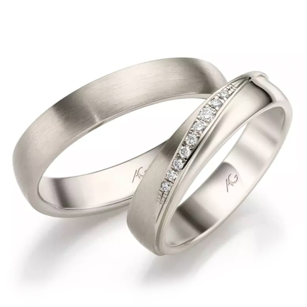 Trauringe Elfenbein-Gold Brillant Gerstner 28514