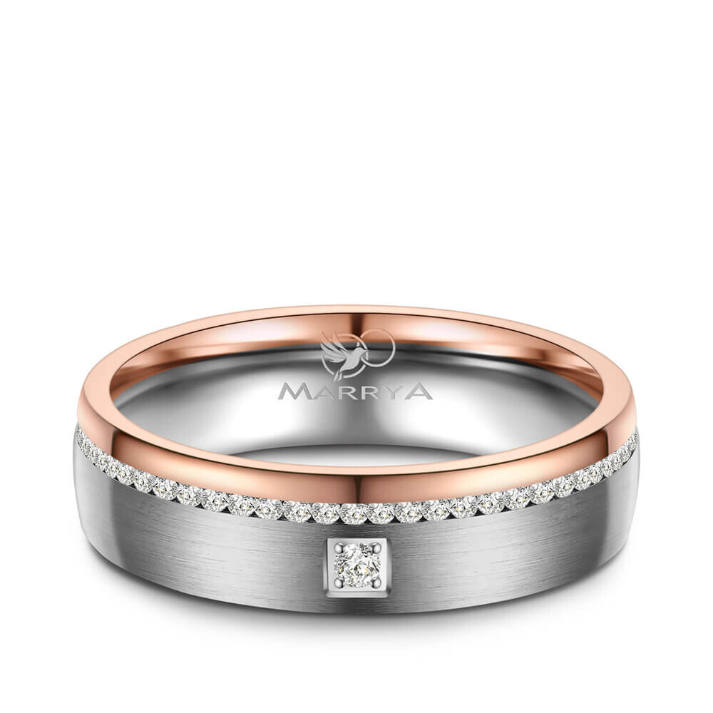 Damenring Trauring Partnerring Titan Roségold Marrya TI-39