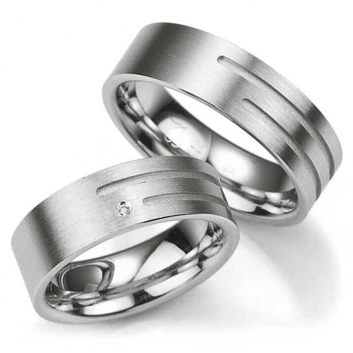 Breuning Trauringe Partnerringe 48/08003 & 48/08004 Silber 925