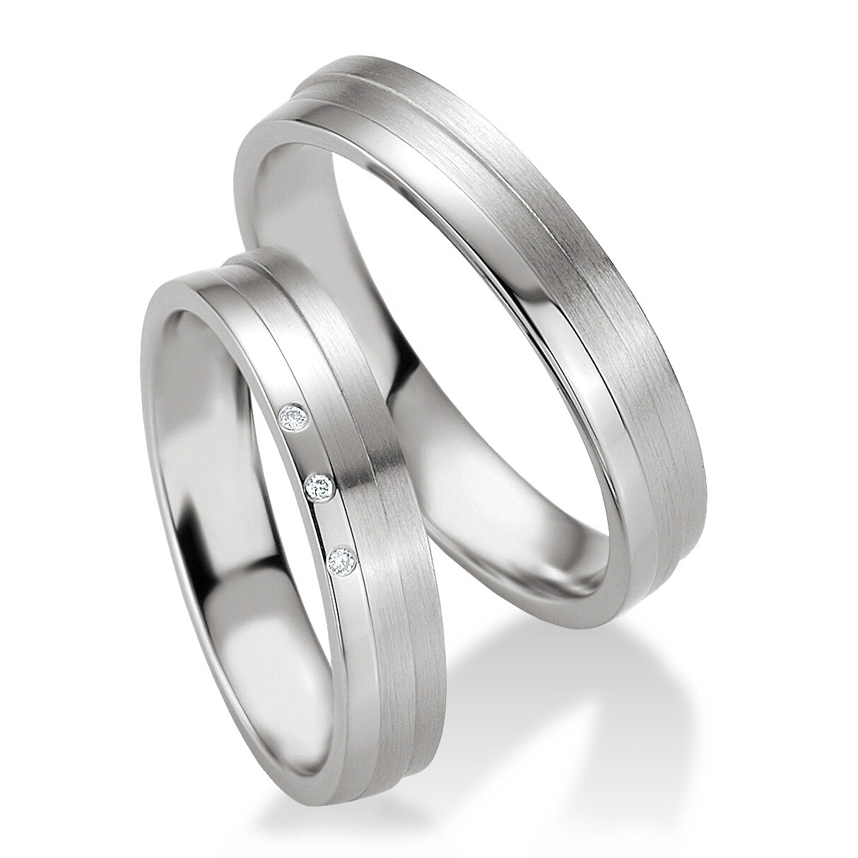 Breuning Trauringe Partnerringe 48/08077 & 48/08078 aus Silber 925