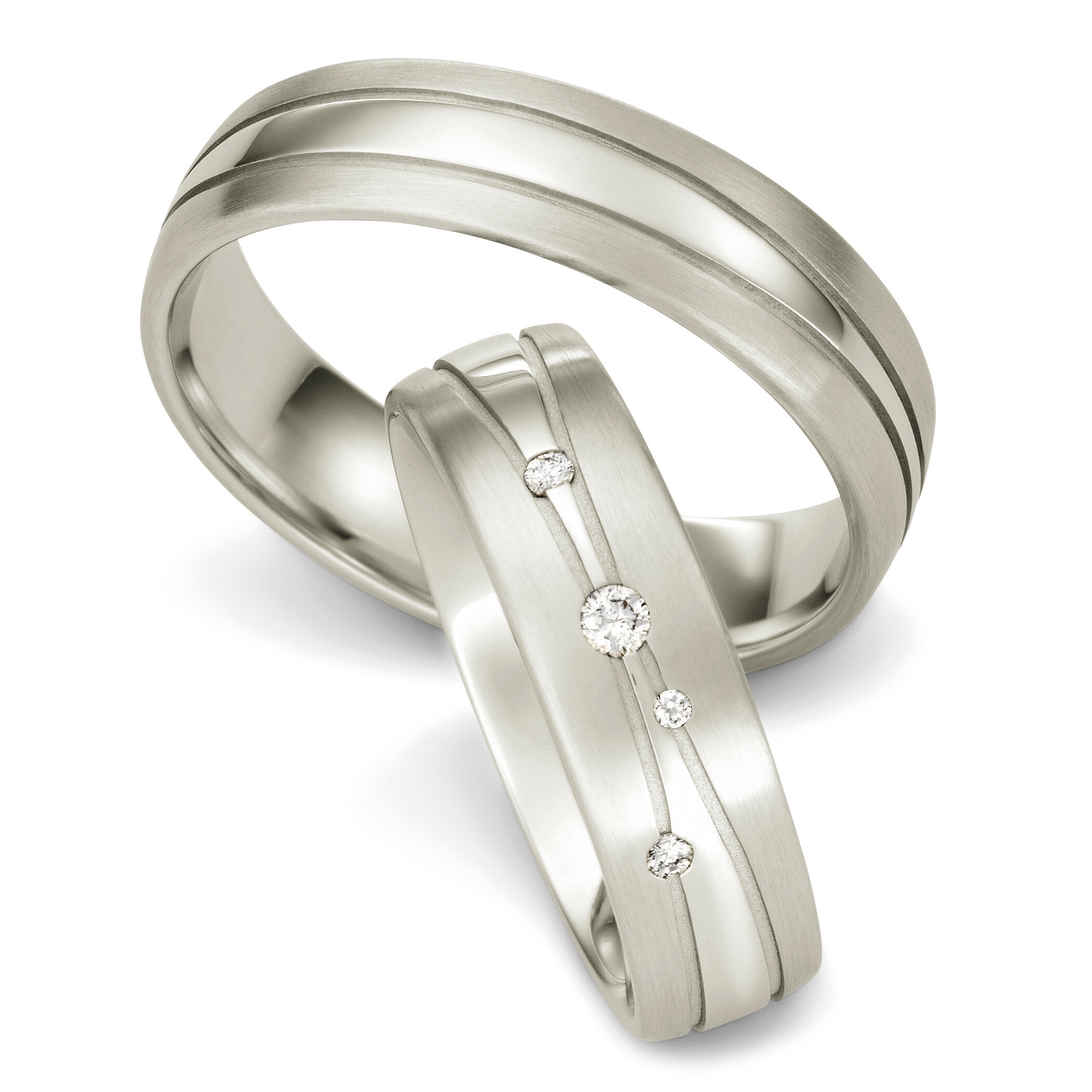 Max Kemper Trauringe Weißgold Brillant 30326