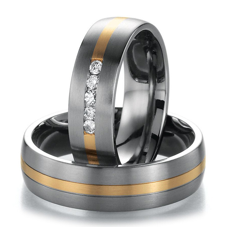 Trauringe Titan Gelbgold Collection Ruesch 78/80030 & 78/80040