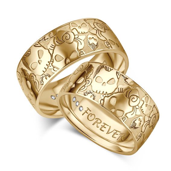 Giloy Trauringe Rock 'n Roll Gelbgold TR-0/TR-1-09001