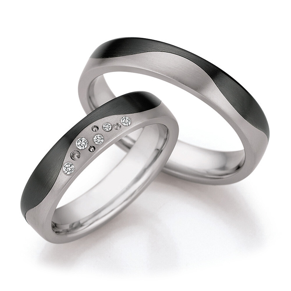Eheringe Titan Zirkonium Brillant Ruesch 79/10090 & 79/10100