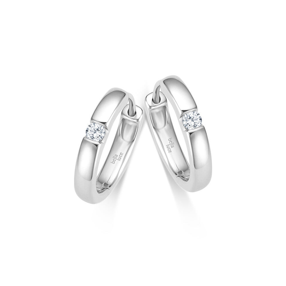 Creolen Weißgold Brillant bella luce EH005576