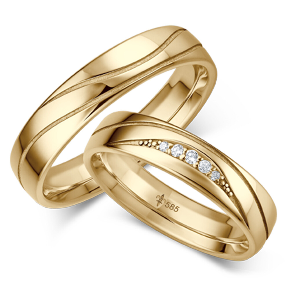 Trauringe Irene Gelbgold Brillant Giloy TR-0/TR-1-00070