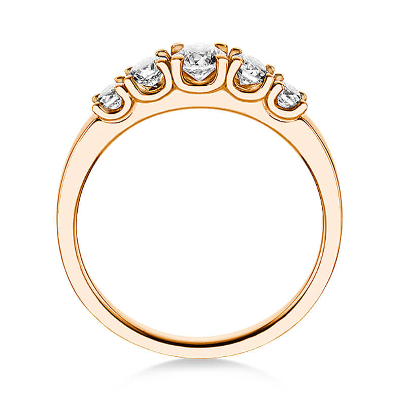 Verlobungsring 5 Diamonds Rotgold 585 Brillant 0,60 ct – Dettinger 27200