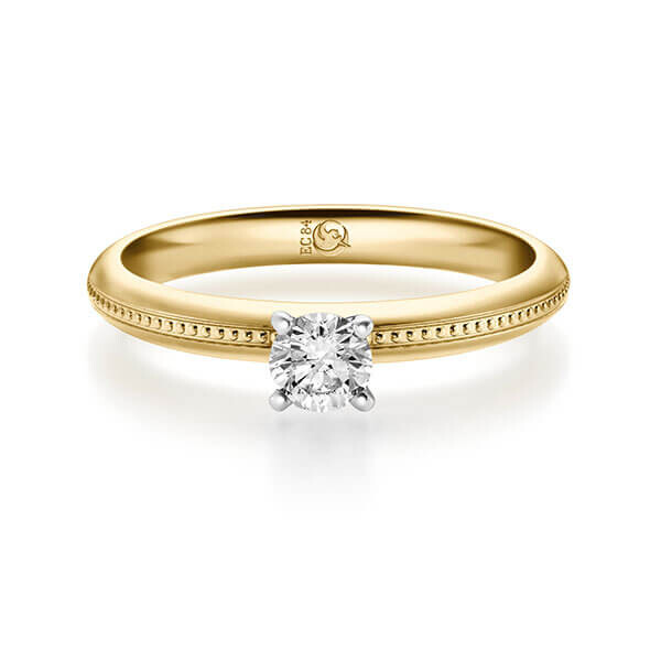 Diamantring Gelbgold 585 Brillant 0,250 ct, tw,si Brillant Rubin RU-1714-3
