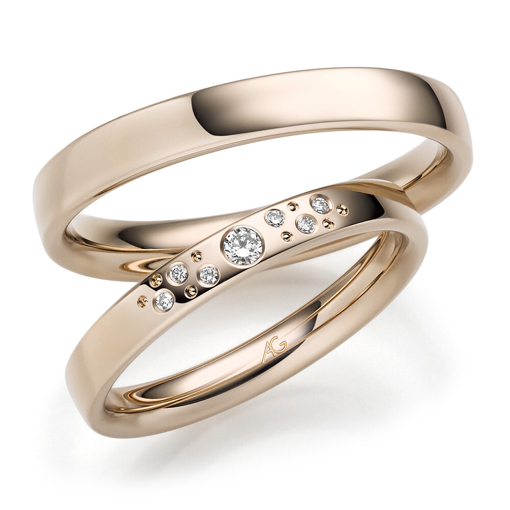 Gerstner Trauringe Haselnussgold 4/31313/3 & 31313/3.5