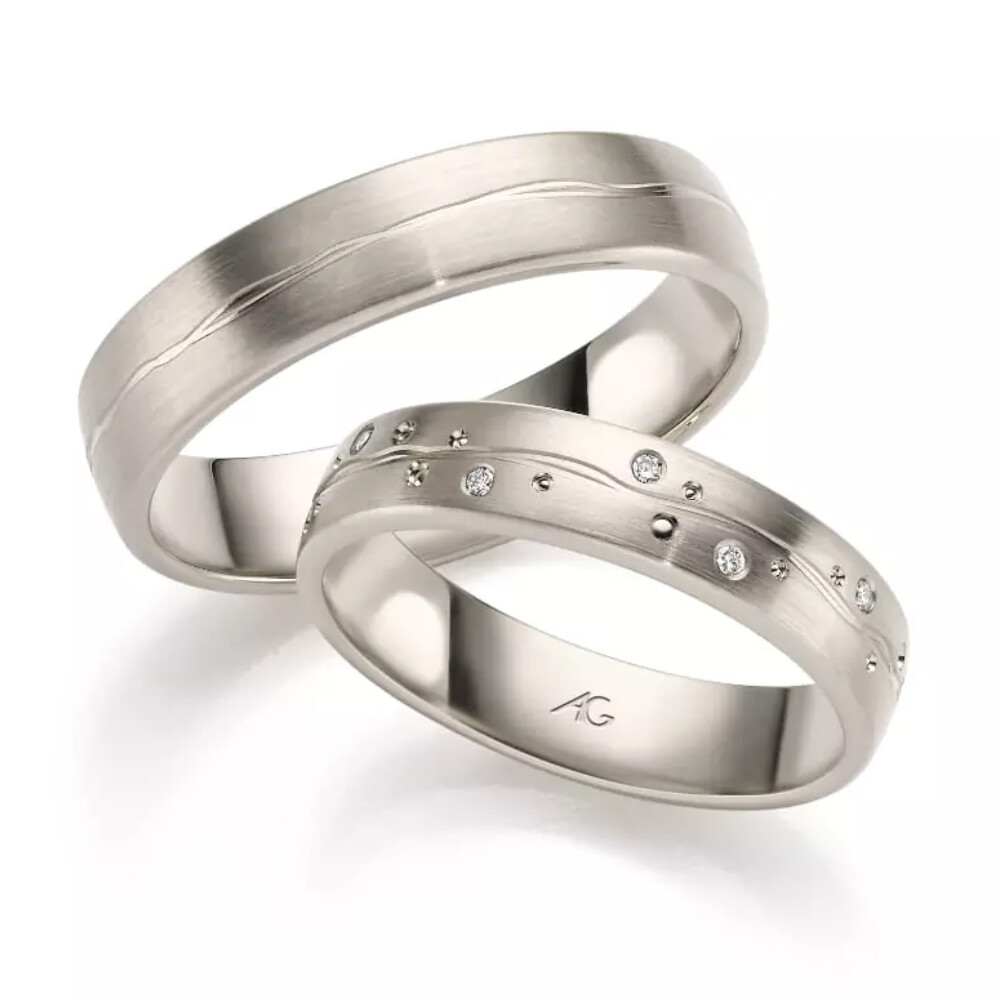 Trauringe Elfenbein-Gold Brillant Gerstner 31130