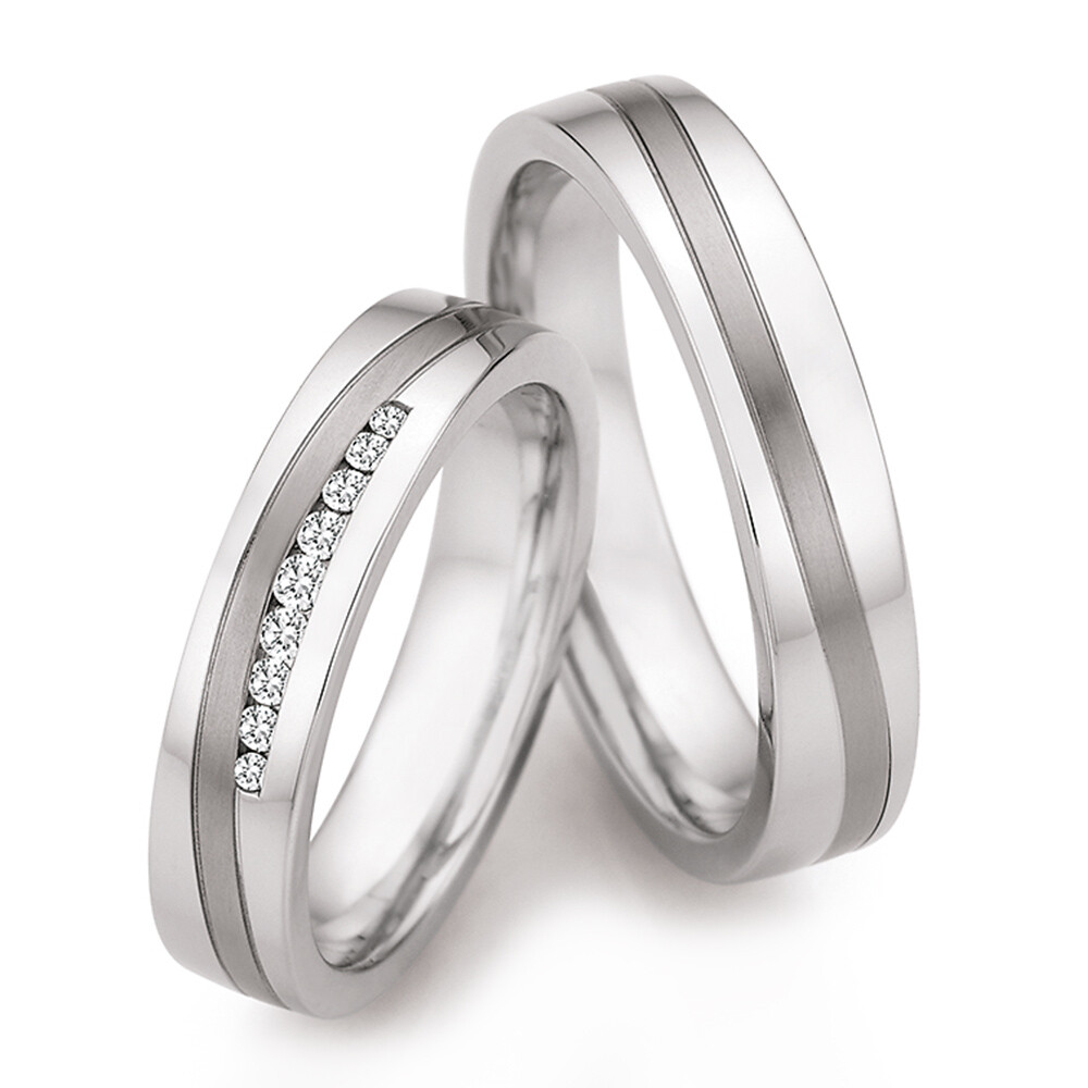 Eheringe Steel Titan Brillant Ruesch 68/20130 & 68/20140